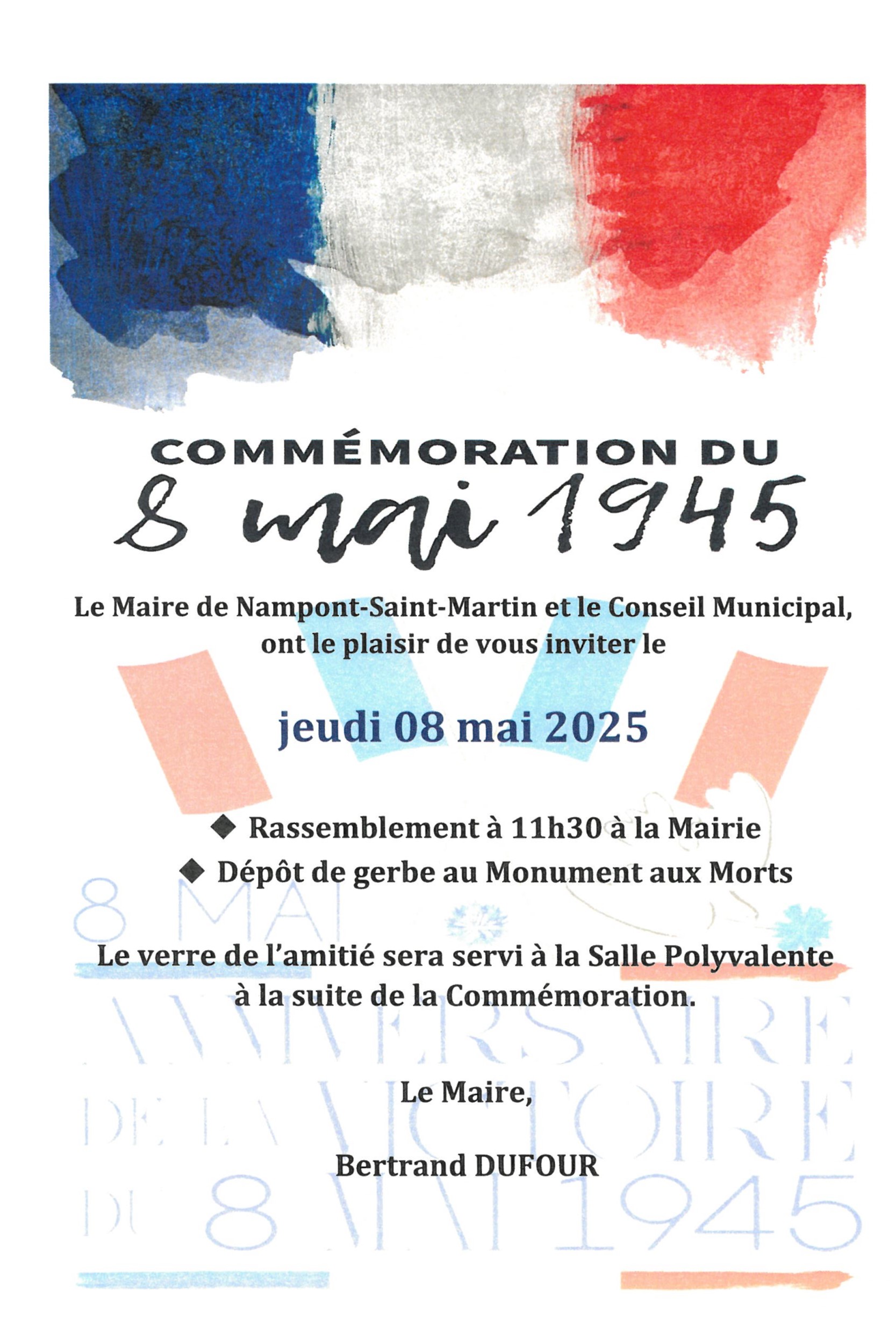 Lire la suite à propos de l’article Commémoration du 8 mai 1945