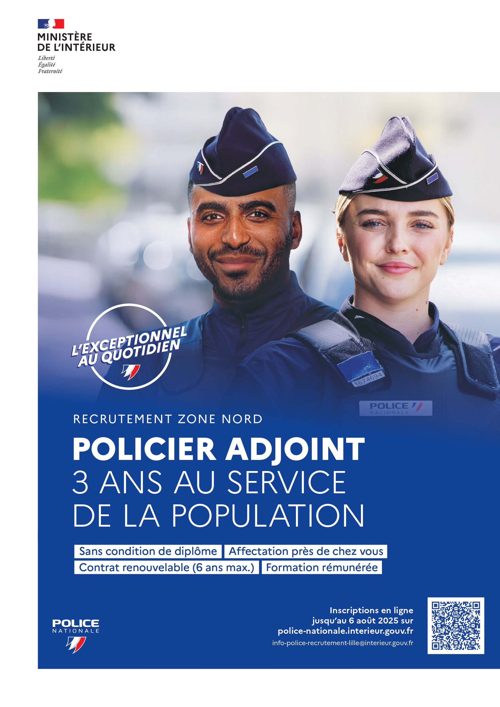 You are currently viewing Recrutement Zone Nord – Policier adjoint