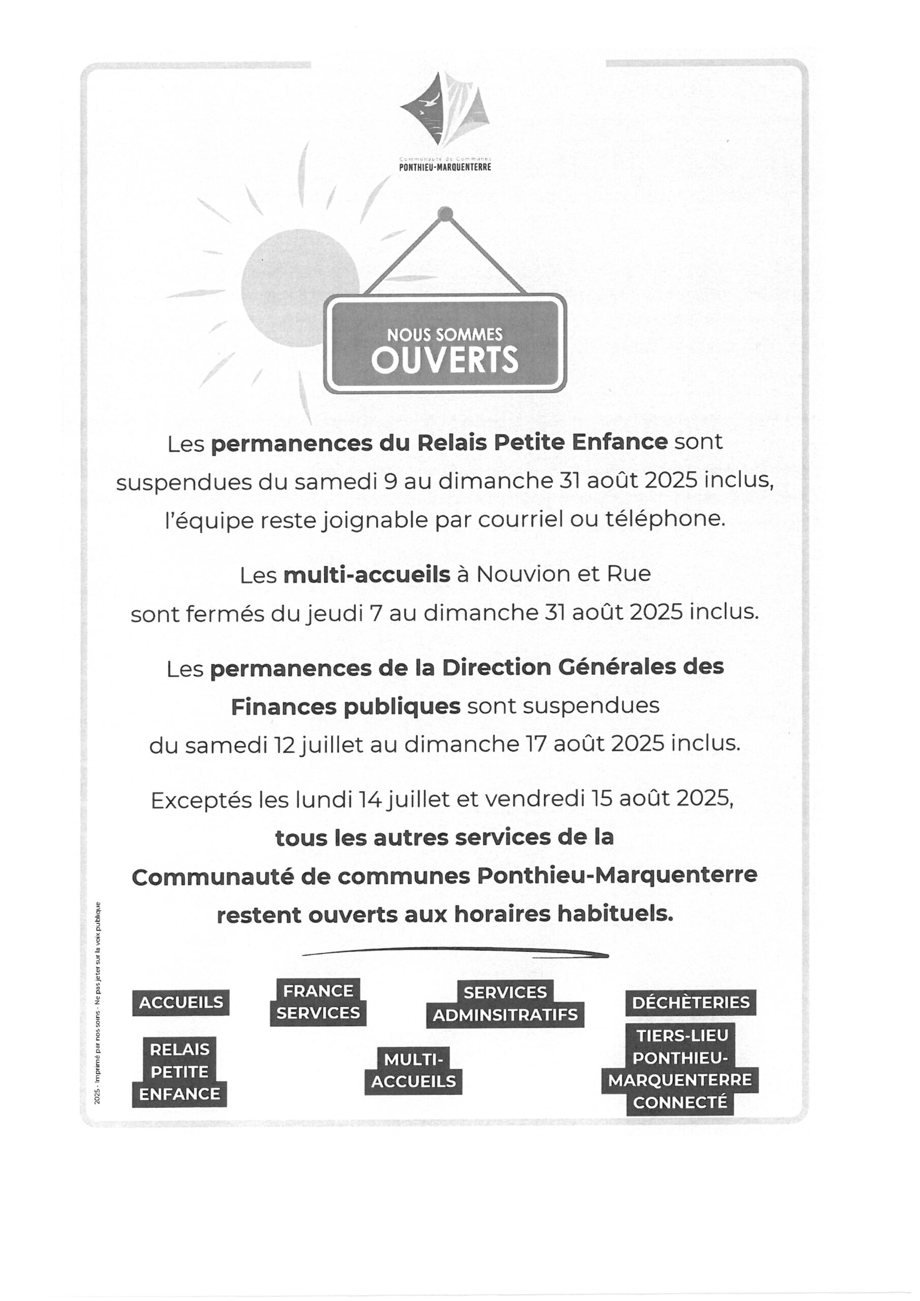 Lire la suite à propos de l’article Information été – Communauté de Communes Ponthieu-Marquenterre