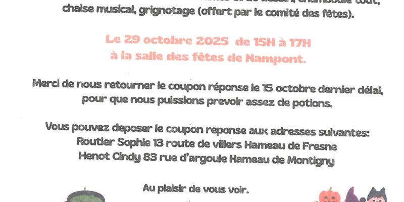 Halloween Party – le 29 octobre
