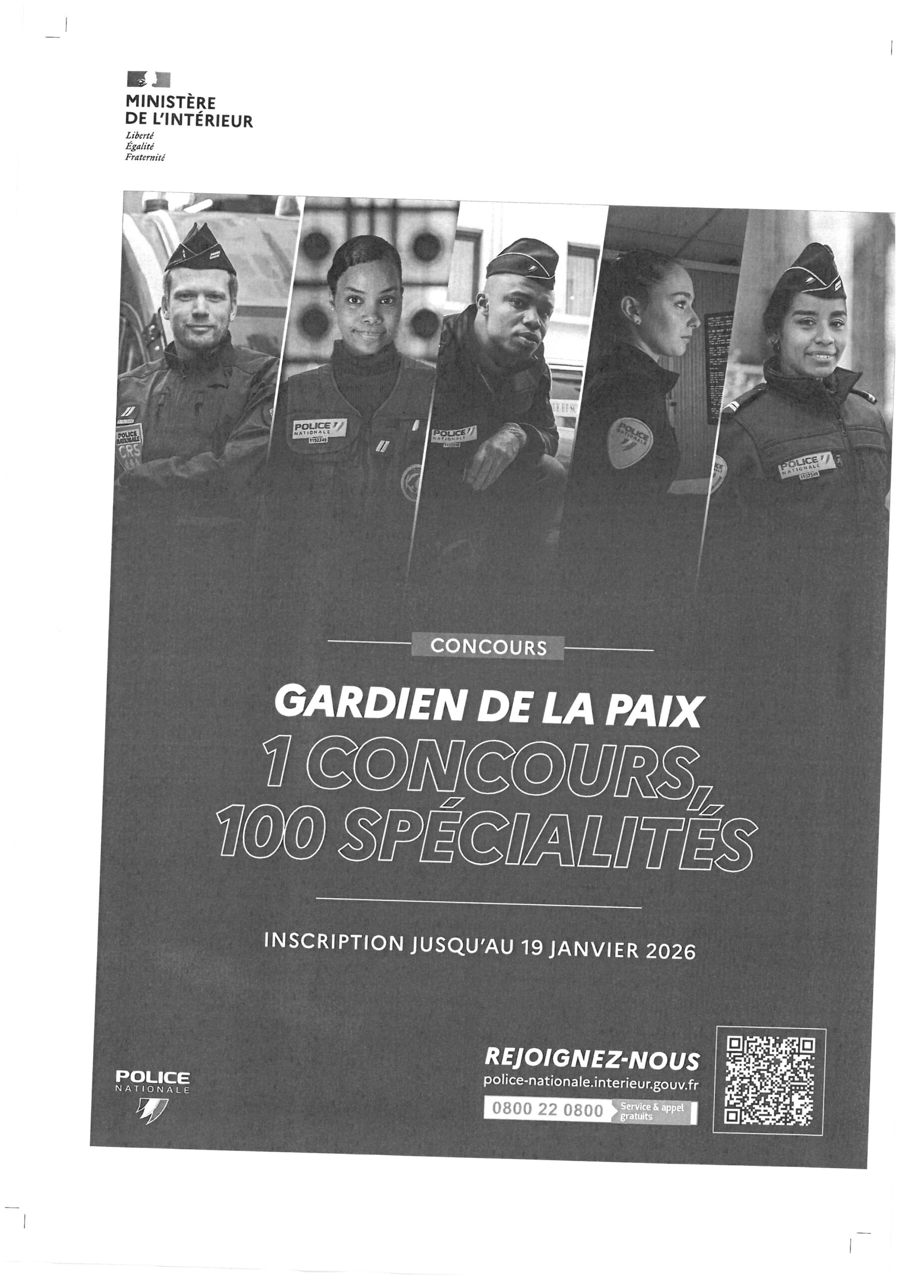 You are currently viewing 1 Concours – Gardien de la Paix