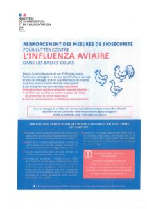 Lire la suite à propos de l’article Renforcement des mesures de biosécurité pour lutter contre l’influenza aviaire dans les basses-cours