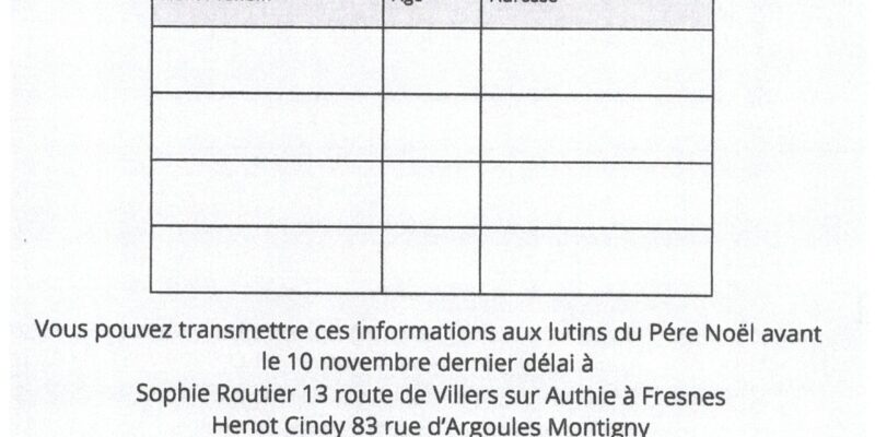 Pour les parents du village de Nampont