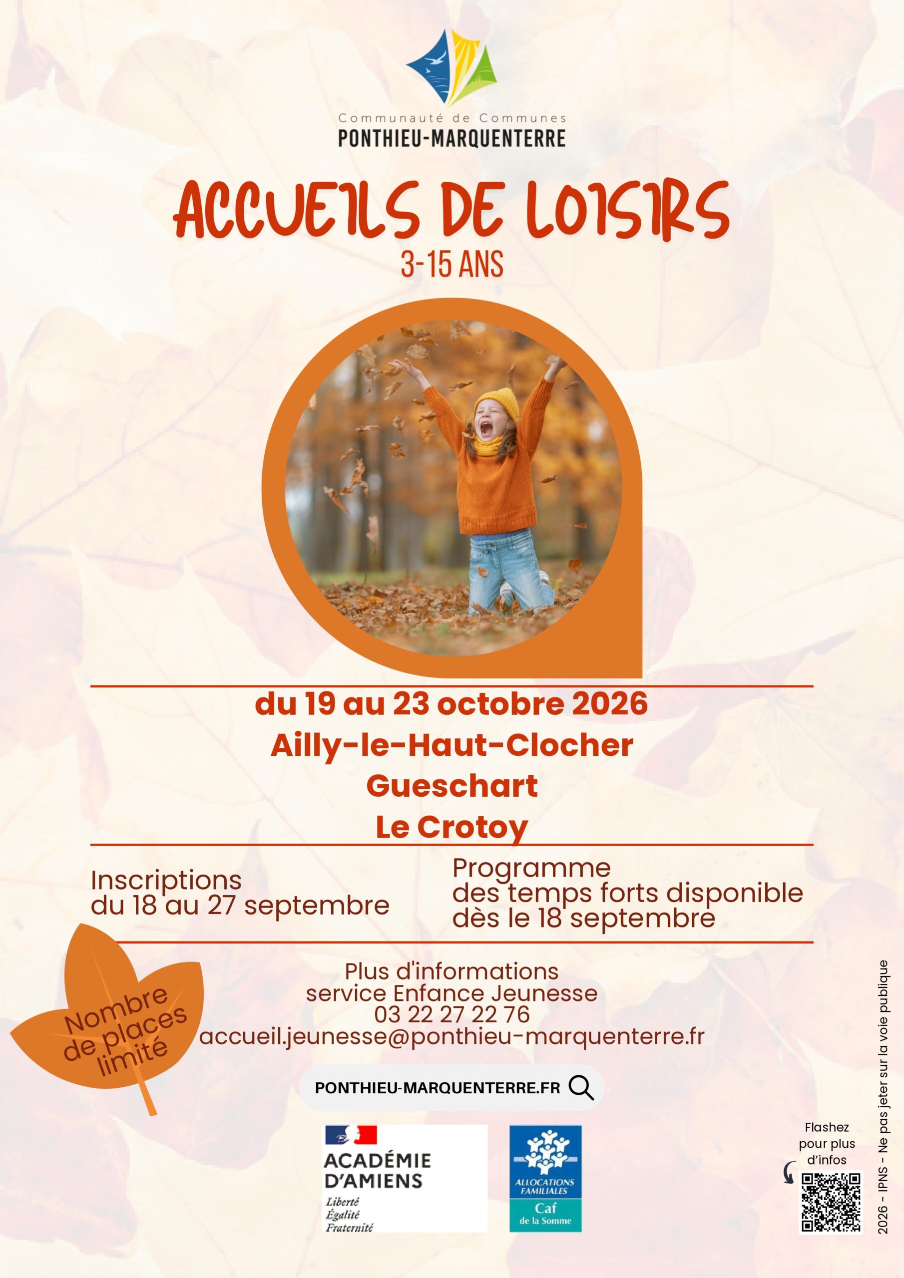 Vous consultez actuellement EXTRASCOLAIRE – ALSH automne 2026
